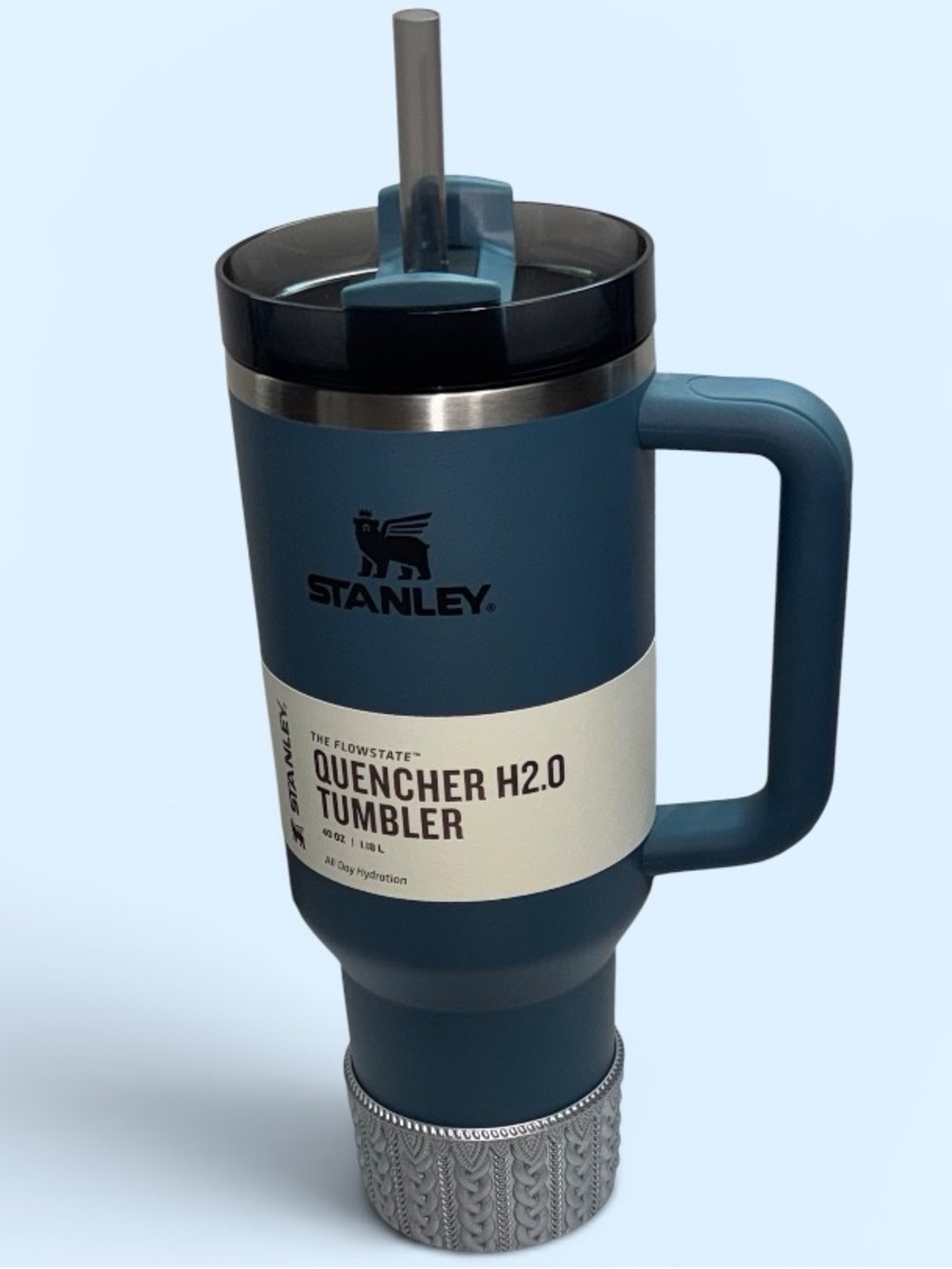 Stanley Quencher H2.0 40oz Blue Spruce Tumbler NWT + Silicone Boot - Picture 2 of 8
